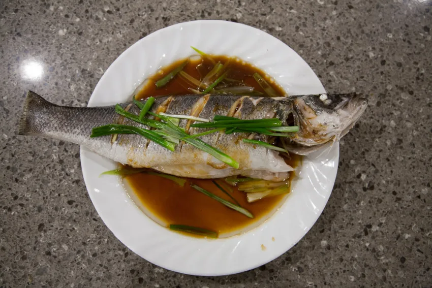 Steamed Bass