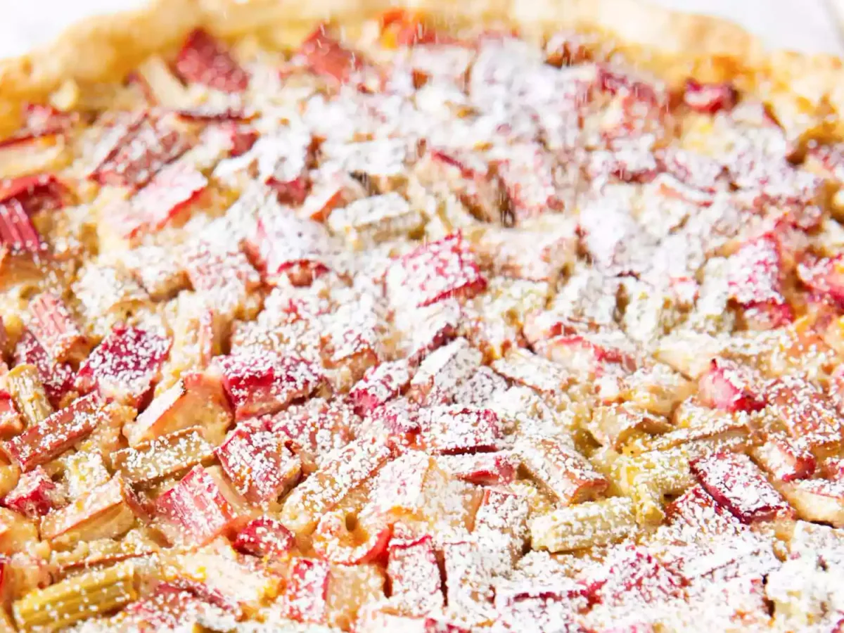 STRAWBERRY RHUBARB CUSTARD PIE