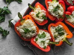 STUFFED GREEN PEPPERS