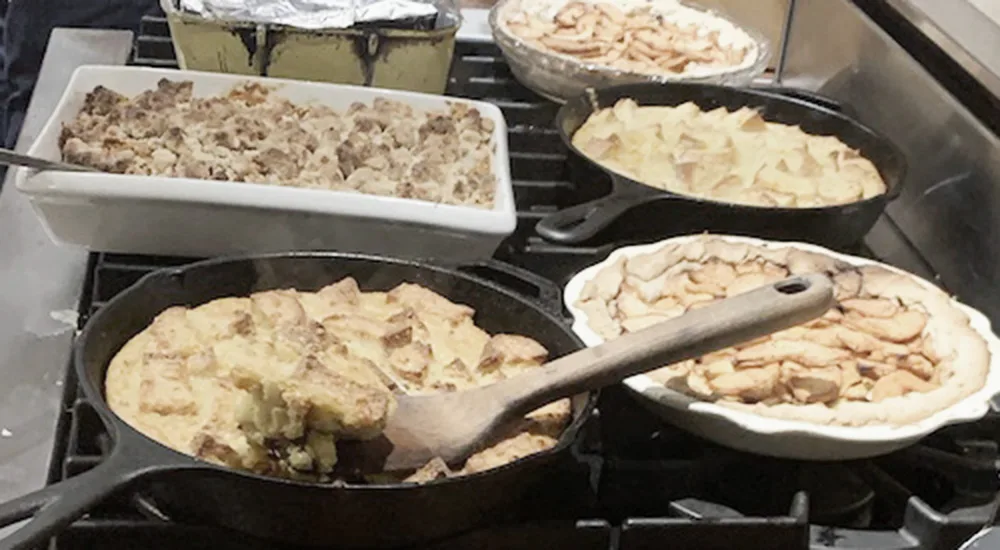 SWEET CORN BREAD PUDDING
