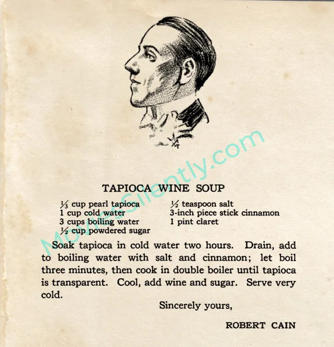 Tapioca Wine Soup