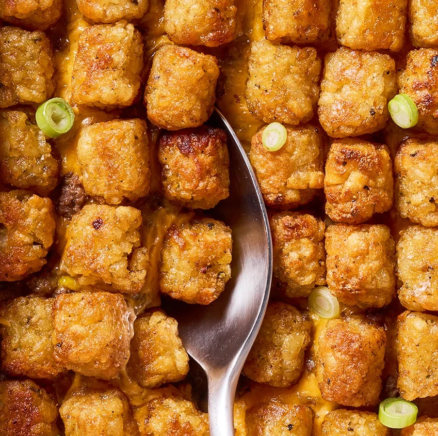 Tater Tot Casserole (with cheese)