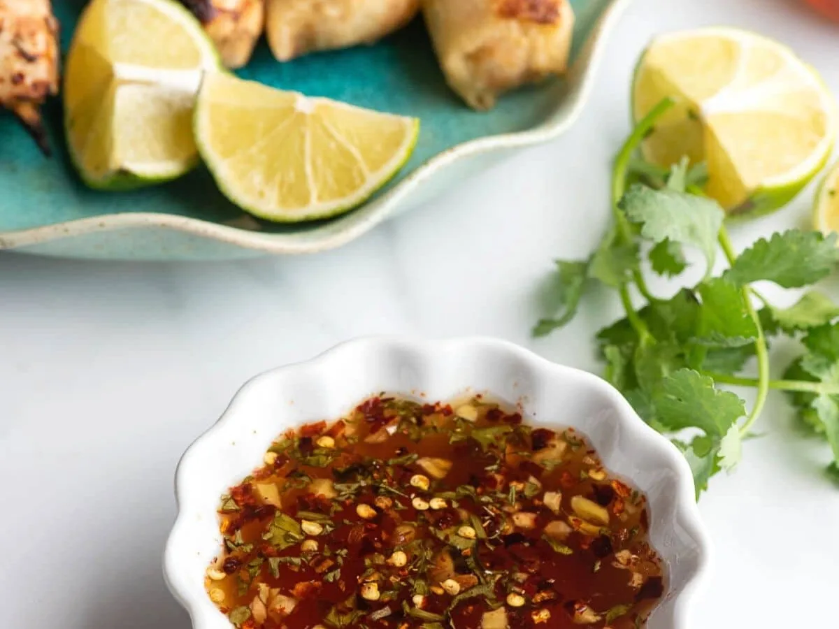Thai Turkey Bundles and Dipping Sauce