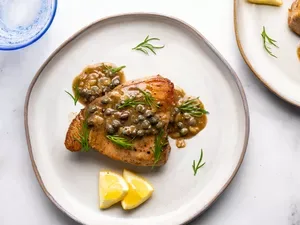 Veal Steaks with Capers and Mustard Sauce
