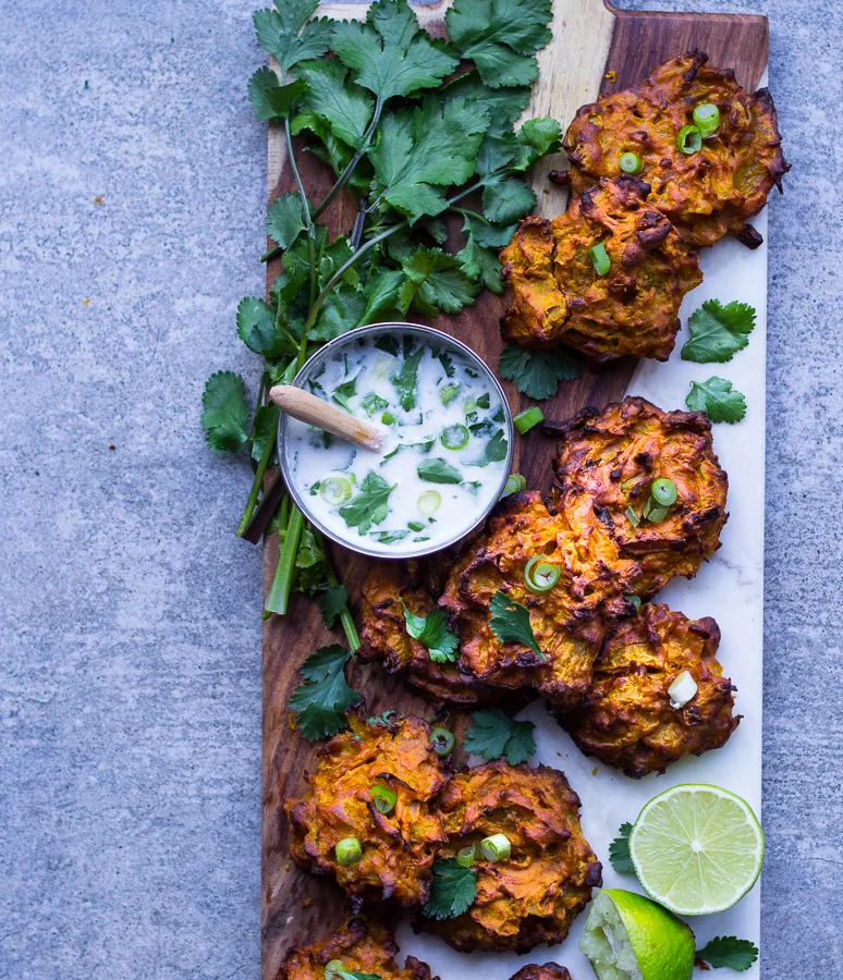Vegetable Bhaji Salad with Sour Cream, Lemon And Coriander