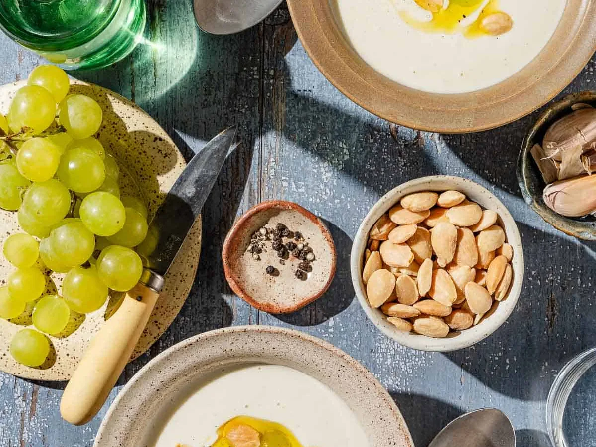 White Almond Gazpacho With Melon
