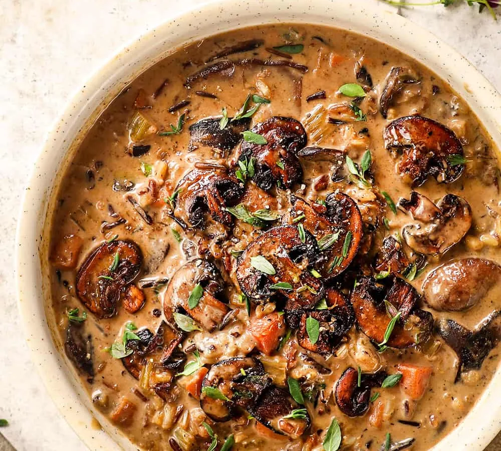 Wild Rice and Mushroom Soup