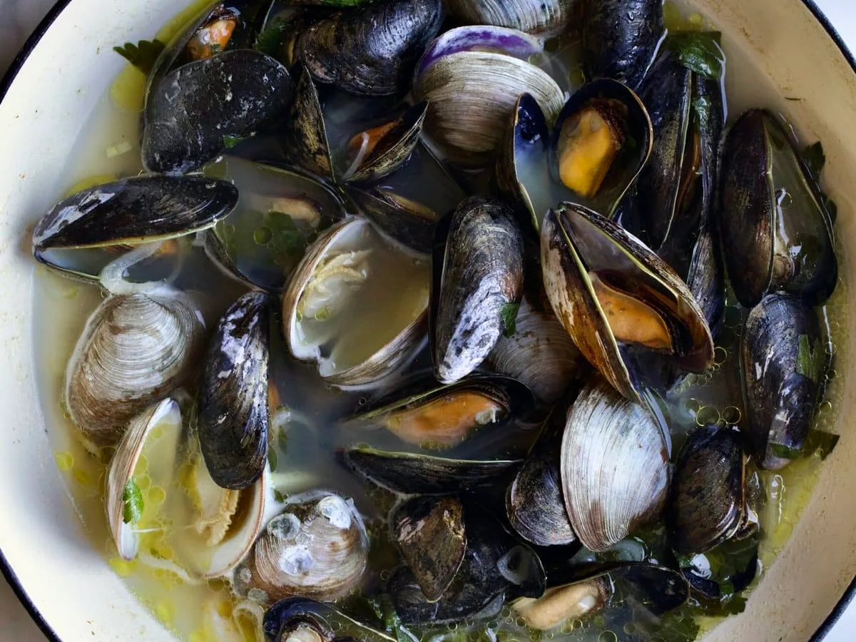 Wine-Steamed Clams