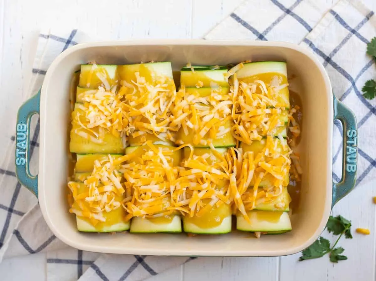 Zucchini & Cheese Enchiladas