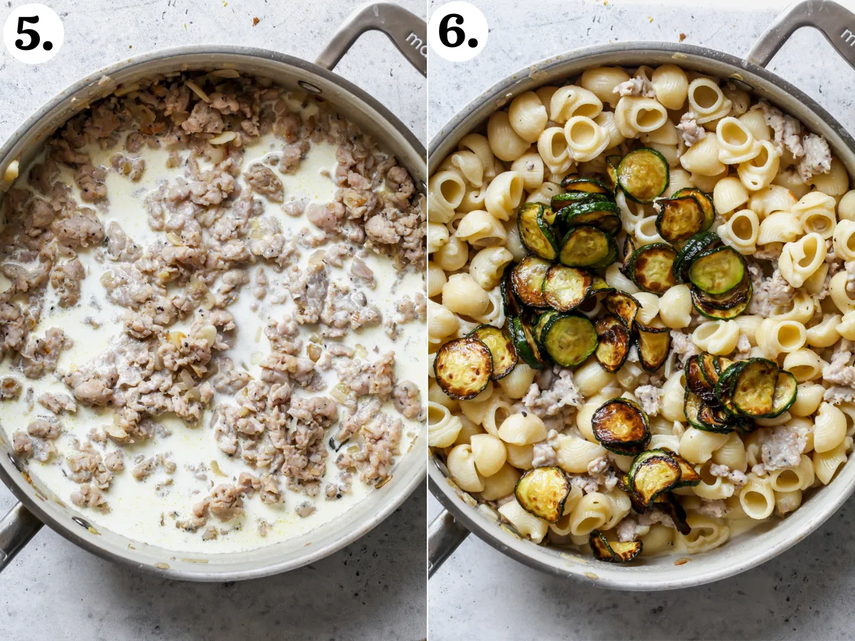 Zucchini Pasta with Sausage